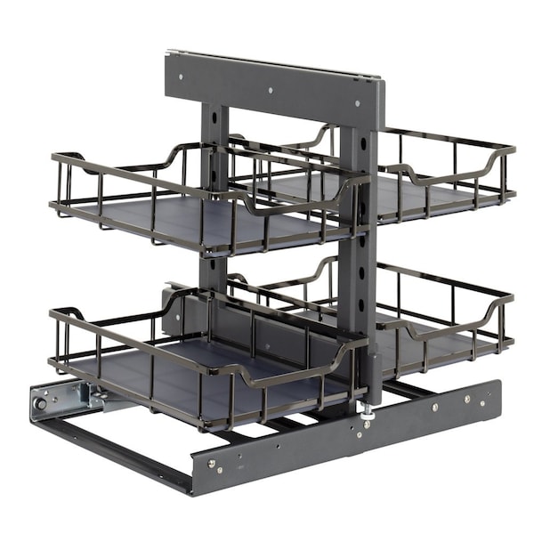 Hardware Resources STORAGE WITH STYLE Black Nickel 15" Blind Corner Organizer - SWS-BCS15BN