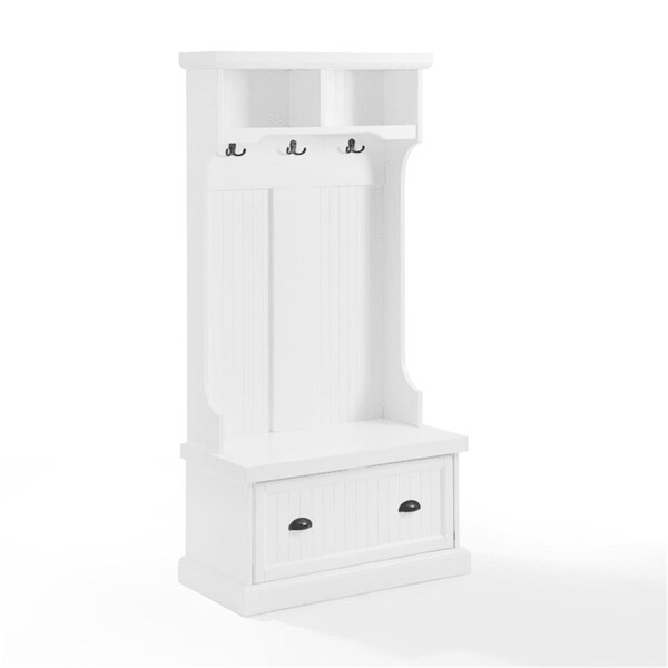Crosley Shoreline Hall Tree, White - 64.25 x 31.50 x 15.75 in. - CF6030-WH
