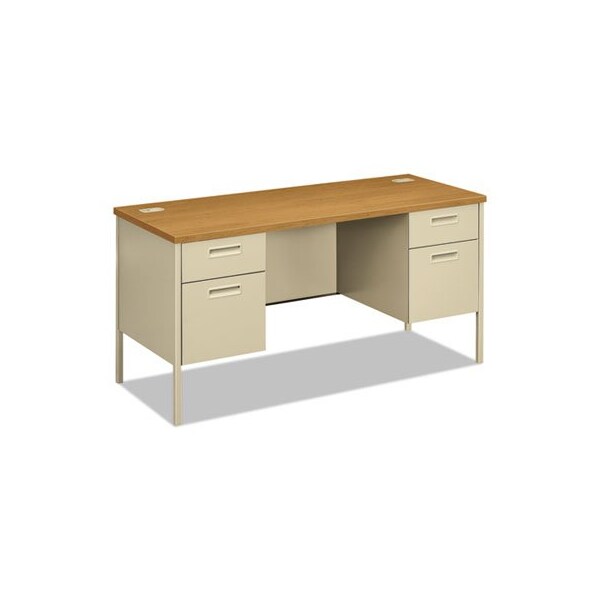 Hon HON, METRO SERIES KNEESPACE CREDENZA, 60W X 24D X 29.5H, HARVEST/PUTTY - P3231CL