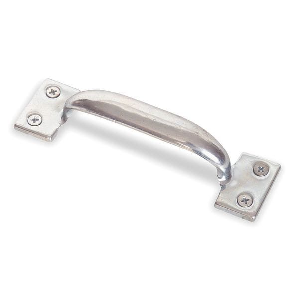 Zoro Select Door Pull, 5 X 1 1/4 In, Polished Zinc, Unthr. Through Holes - 4PE15