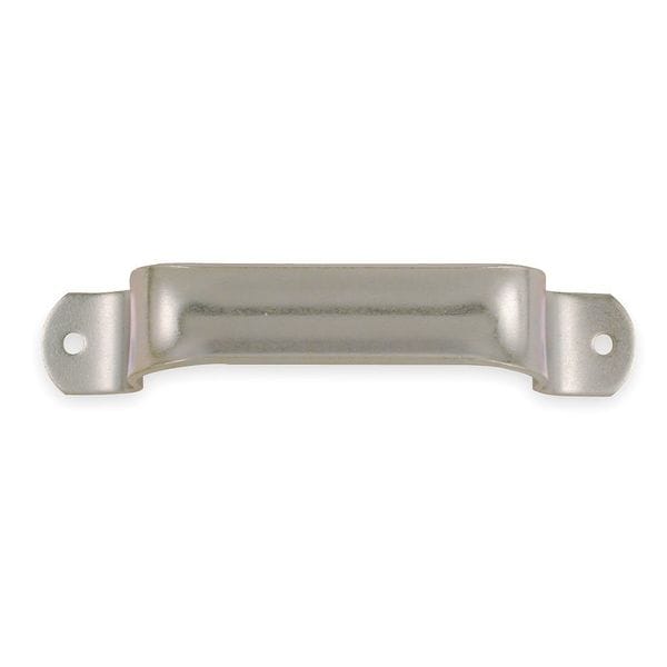 Zoro Select Pull Handle, 6-1/2 In, Polished Zinc, Unthr. Through Holes - 4PE24