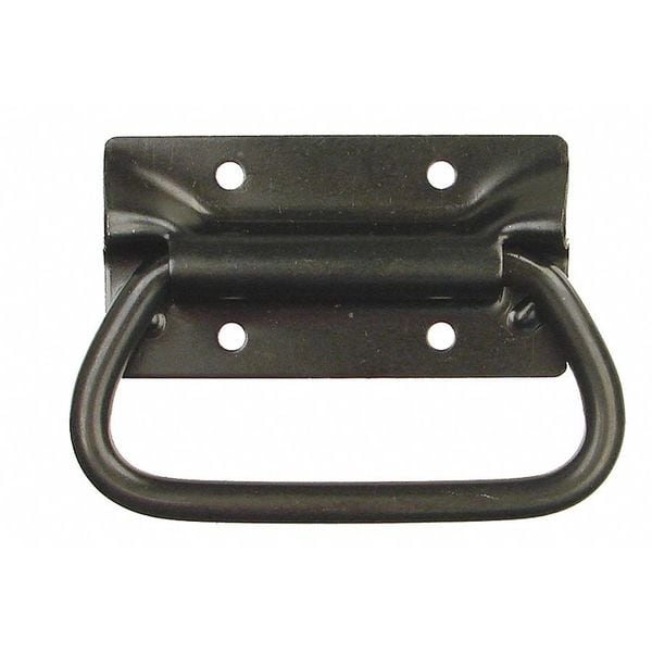 Monroe Pmp Fold Pull Handle, Steel, 1-3/16 In. H, Zinc, Unthr. Holes - PH-0286