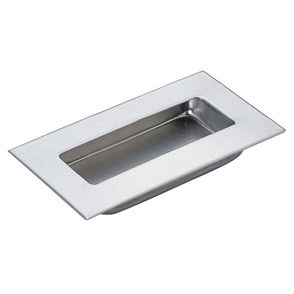 Zoro Select Recessed Pull Handle, Stainless Steel, Satin, Threaded Holes - HH-AS2D