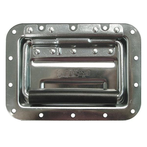 Monroe Pmp Folding Pull Handle, Steel, Polished Zinc, Unth. Through Holes - PH-0307