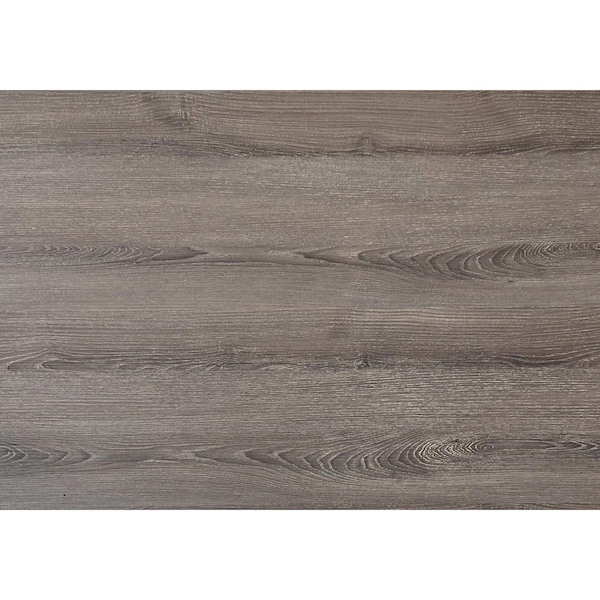 Homeroots 22.25 in. Dark Taupe Particle Board & Chrome Metal Accent Table - 333131