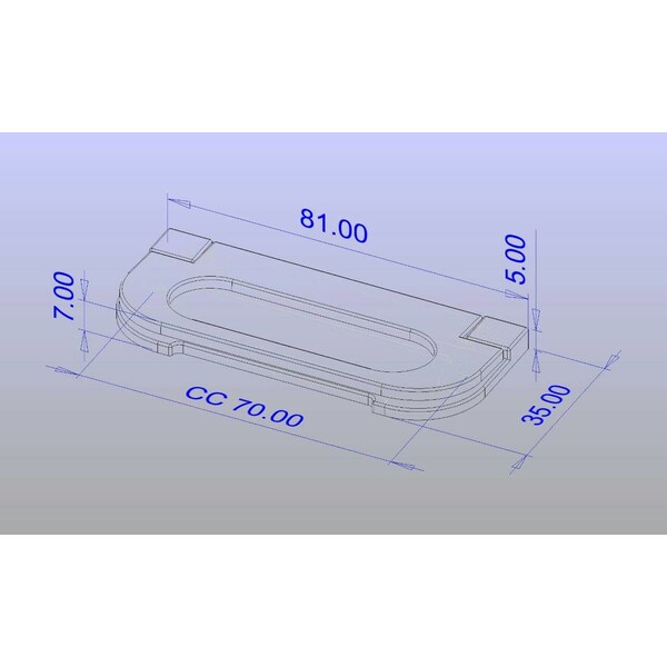 Richelieu 2-3/4 in. (70 mm) Center-to-Center Brushed Nickel Contemporary Recessed Pull - BP77370195
