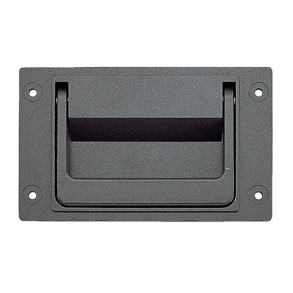 Lamp Rec. Fold Pull Handle, Zinc Plated, zinc plated, Unthr. Holes - PT-148