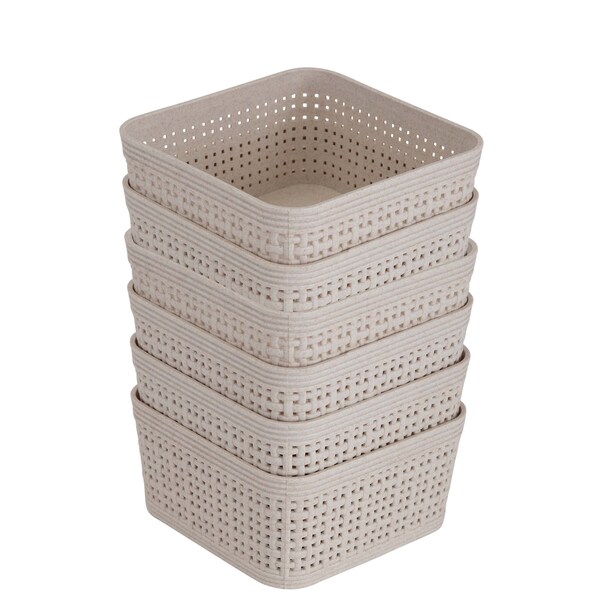 Simplify For Green Living Plastic, Natural, 4.72 in W, 4.72 in D, 4.72 in L - 30016-NATURAL
