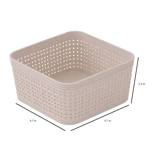 Simplify For Green Living Plastic, Natural, 4.72 in W, 4.72 in D, 4.72 in L - 30016-NATURAL