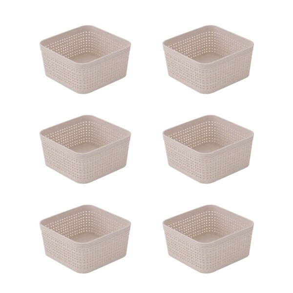 Simplify For Green Living Plastic, Natural, 4.72 in W, 4.72 in D, 4.72 in L - 30016-NATURAL