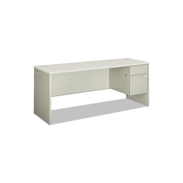 Hon HON, 38000 SERIES SINGLE PEDESTAL CREDENZA, 72W X 24D X 29.5H, RIGHT, SILVER/GRAY - 38856RB9Q