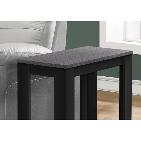 Homeroots 22 in. Black Particle Board & Grey Laminate Accent Table - 333047