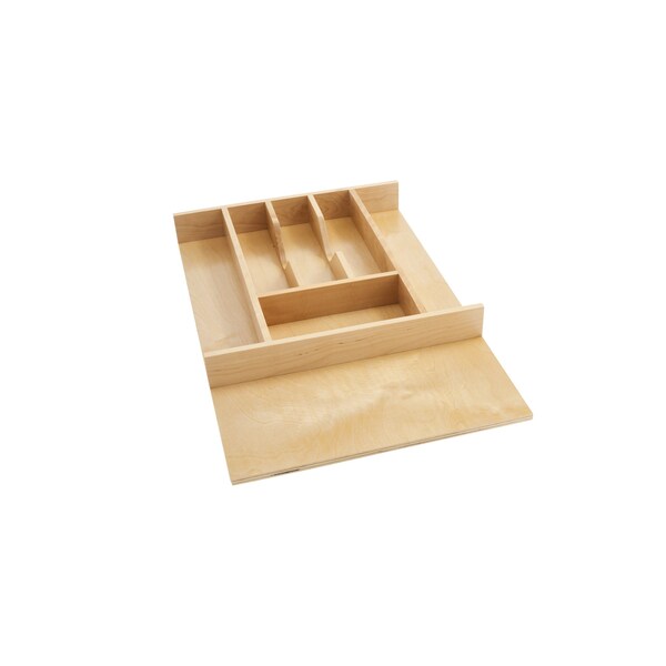 Rev-A-Shelf Drawer Insert, Maple Wood, Natural Maple, 14.63 in W, 2.38 in H, 22 in D - 4WCT-1SH