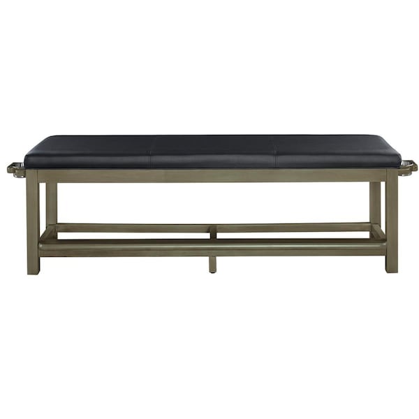 Ram Game Room 72 x 17 x 21 in. Spectator Storage Bench, Slate - SBENCH SL