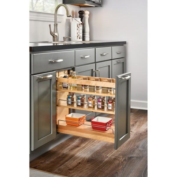 Rev-A-Shelf Maple Wood; Steel, Natural Maple, 11.75 in W, 19.43 in H, 21.63 in D - 448-BDDSC-11C