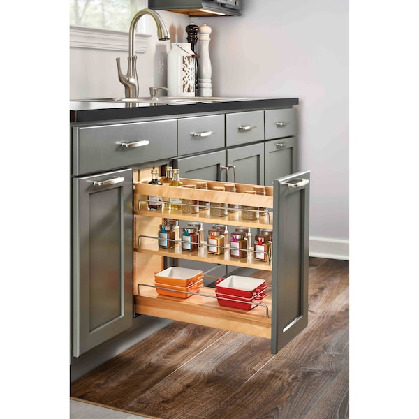 Rev-A-Shelf Maple Wood; Steel, Natural Maple, 11.75 in W, 19.43 in H, 21.63 in D - 448-BDDSC-11C