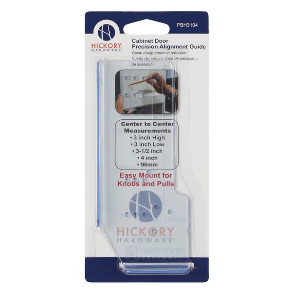 Hickory Hardware Mounting Kit, 2-9/16 in W, 6 in L, Clear Blue - PBH3104