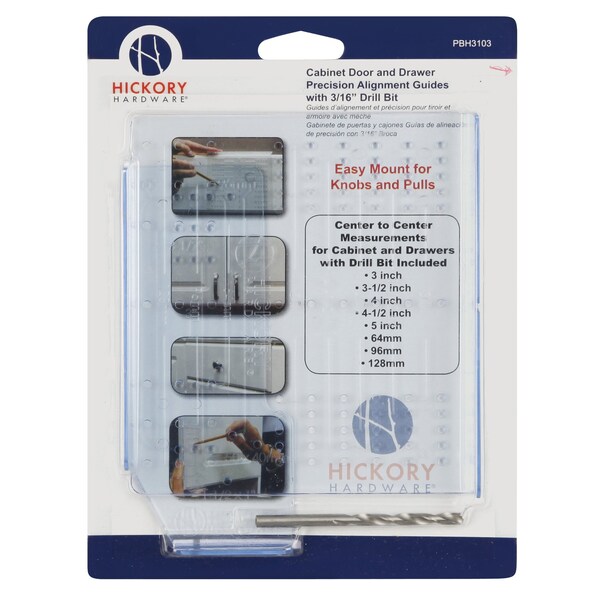 Hickory Hardware Mounting Kit, 6-5/8 in W, 9 in L, Clear Blue - PBH3103