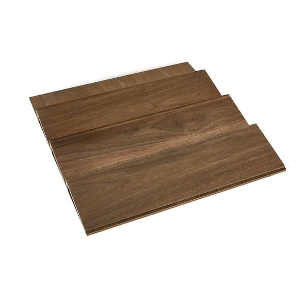 Rev-A-Shelf Drawer Insert, Walnut Veneer, Dark Brown, 16 in W, 1.55 in H, 19.75 in D, 19.75 in L, Walnut - 4SDI-WN-18-1