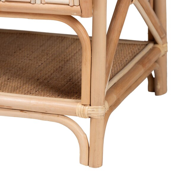 Bali & Pari Gitano Bohemian Natural Rattan 2-Door Storage Cabinet - 244-13708-ZORO