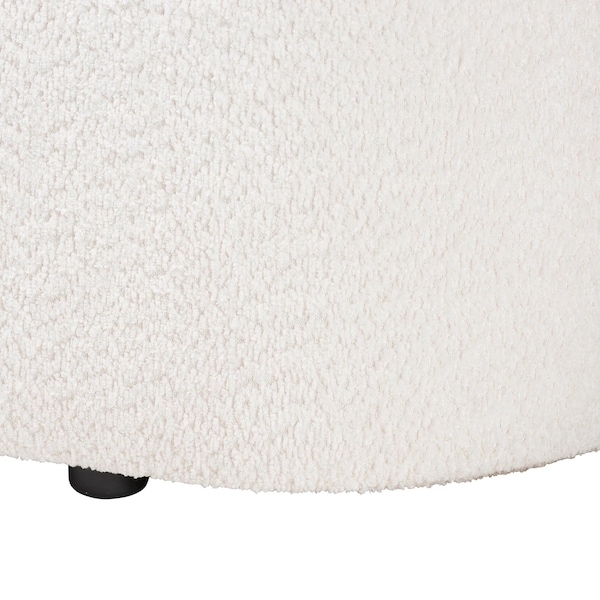 Baxton Studio Lavina Modern White Teddy-Bear Fabric Storage Bench - 244-13652-ZORO