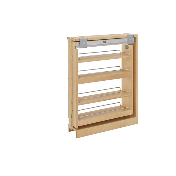 Rev-A-Shelf Maple Veneer, Light Brown, 6 in W, 30 in H, 23 in D, 23 in L, Light Brown - 432-BFSC-6C