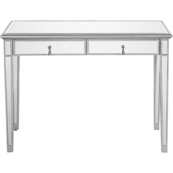 Convenience Concepts Chamberlan Dressing Vanity Table - Silver paint - 31 x 42 x 18 in. - HI2963675