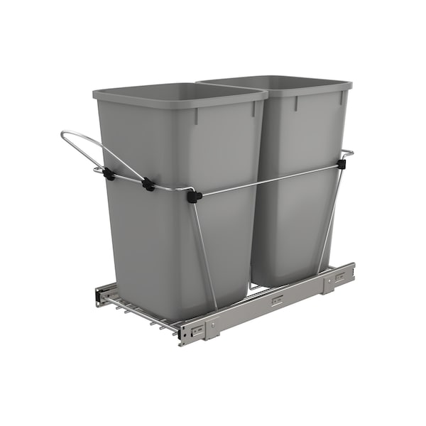 Rev-A-Shelf Steel; Plastic, Chrome, 11.81 in W, 19.25 in H, 22.25 in D - RV-15KD-17C S
