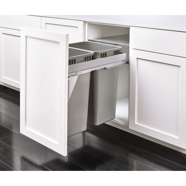 Rev-A-Shelf Steel, Gray, 16.22 in W, 22.59 in H, 21.69 in D, 21.69 in L, Gray - 53TM-1850GSCDM2-FL