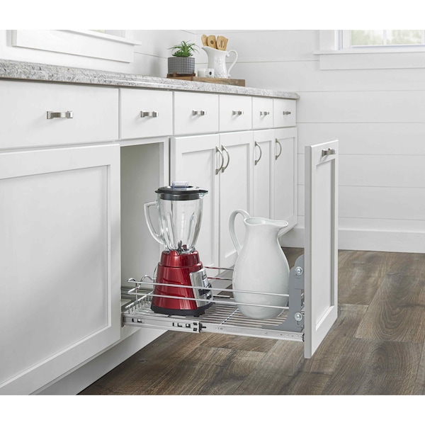 Rev-A-Shelf Steel, Silver, 1.5 in W, 8 in H, 2.13 in D - 5WB-DMKIT