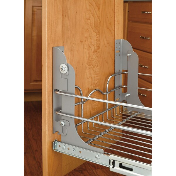 Rev-A-Shelf Steel, Silver, 1.5 in W, 8 in H, 2.13 in D - 5WB-DMKIT