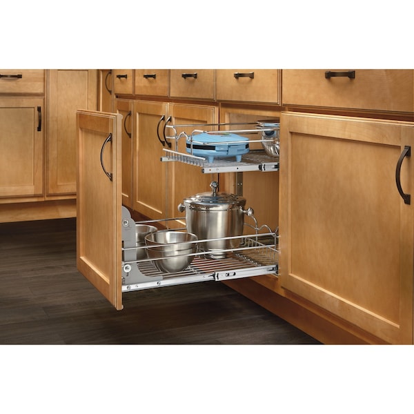 Rev-A-Shelf Steel, Silver, 1.5 in W, 8 in H, 2.13 in D - 5WB-DMKIT