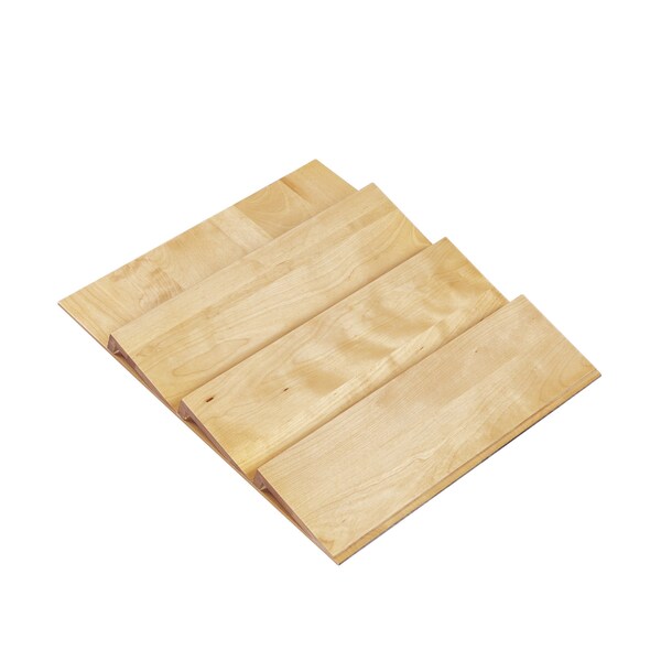 Rev-A-Shelf Drawer Insert, Maple Wood, Natural Maple, 16 in W, 1.55 in H, 19.75 in D - 4SDI-18