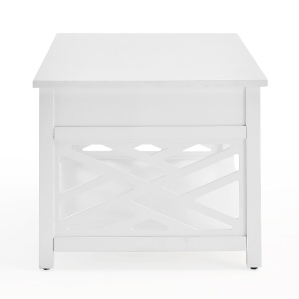 Alaterre Furniture Coventry 36"W Wood Coffee Table with 1-Drawer - ANCT13WH