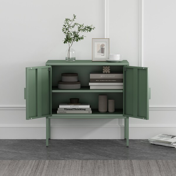 Manhattan Comfort Ava 23.6in Accent Cabinet in Green - AF005-GR
