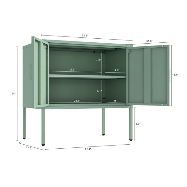Manhattan Comfort Ava 23.6in Accent Cabinet in Green - AF005-GR