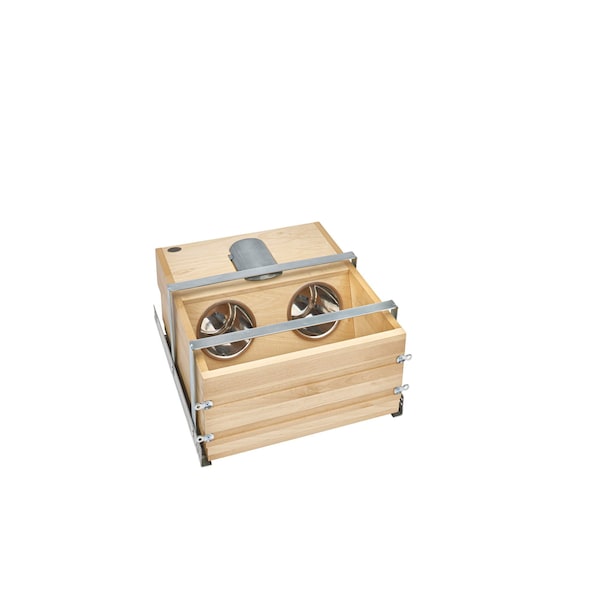 Rev-A-Shelf Drawer Replacement, Maple Veneer, Light Brown, 16.5 in W, 8.98 in H, 20.11 in D, 20.23 in L - 4VOD-18FLSC-1