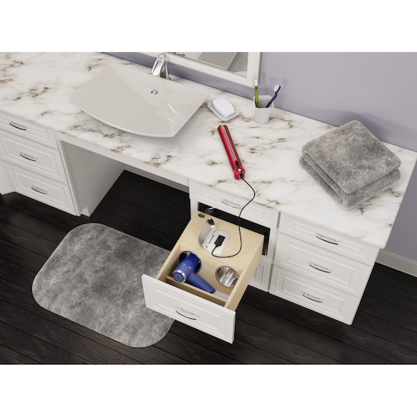 Rev-A-Shelf Drawer Replacement, Maple Veneer, Light Brown, 16.5 in W, 8.98 in H, 20.11 in D, 20.23 in L - 4VOD-18FLSC-1