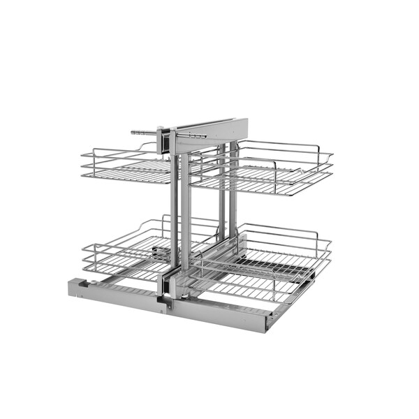 Rev-A-Shelf Steel, Chrome, 26.25 in W, 20.88 in H, 20.25 in D - 5PSP-15SC-CR