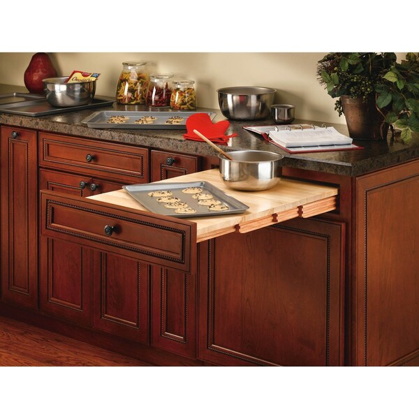 Rev-A-Shelf Drawer Replacement, Maple Veneer, Light Brown, 22 in W, 4.72 in H, 19.94 in D, 19.61 in L - 4TT-2133-1