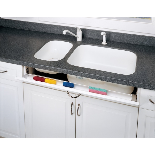 Rev-A-Shelf Polystyrene, White, 36 in W, 3.8 in H, 1.69 in D, 1.77 in L, White - 6541-36-11-52