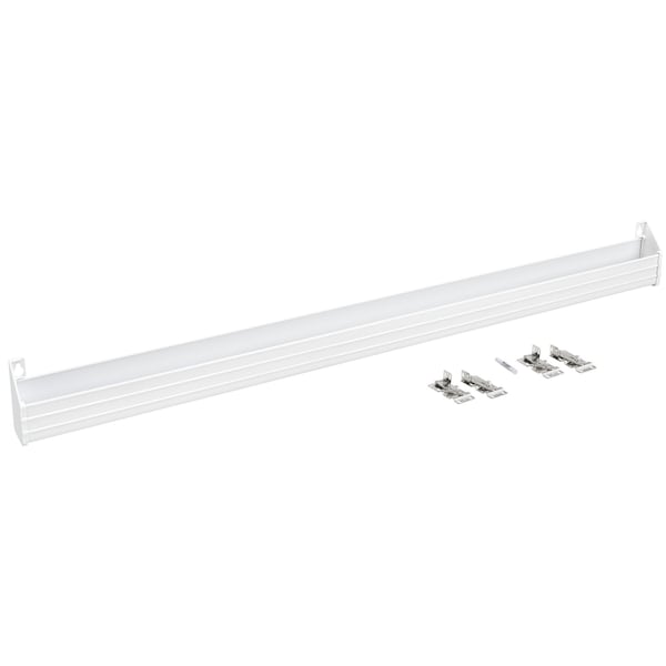 Rev-A-Shelf Polystyrene, White, 36 in W, 3.8 in H, 1.69 in D, 1.77 in L, White - 6541-36-11-52