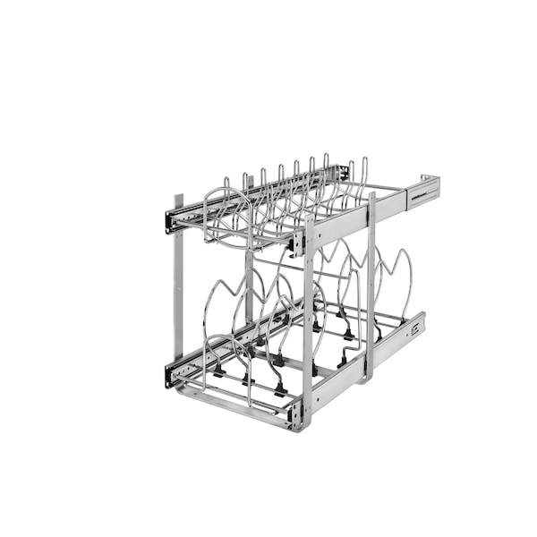 Rev-A-Shelf Steel, Silver, 11.75 in W, 18 in H, 22 in D, 22 in L, Silver - 5CW2-1222-CR