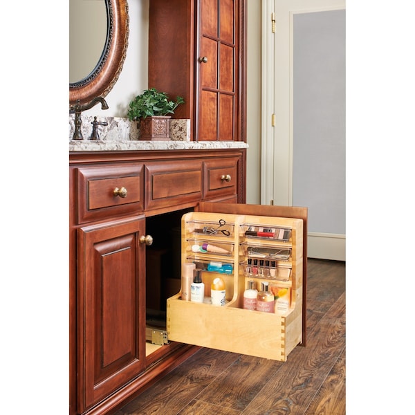Rev-A-Shelf Maple Veneer, Light Brown, 8.5 in W, 18.87 in H, 18.75 in D, 18.75 in L, Light Brown - 441-12VSBSC-1