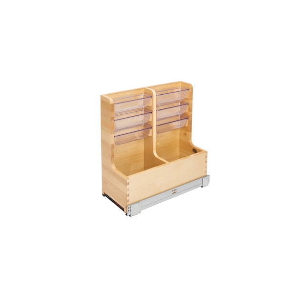 Rev-A-Shelf Maple Veneer, Light Brown, 8.5 in W, 18.87 in H, 18.75 in D, 18.75 in L, Light Brown - 441-12VSBSC-1