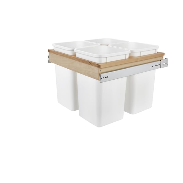Rev-A-Shelf Maple Wood; Steel; Plastic, Natural Maple, 24 in W, 18 in H, 23.25 in D - 4WCTM-27-4
