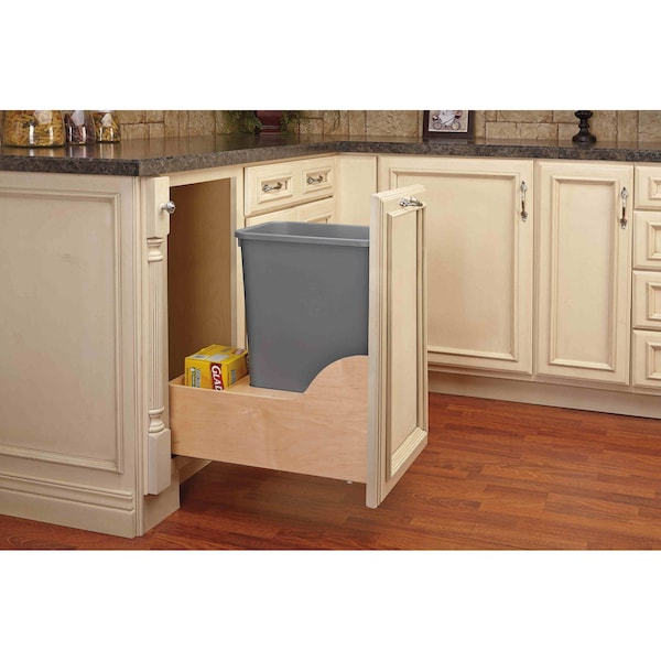 Rev-A-Shelf Maple Wood; Steel; Plastic, Natural Maple, 12 in W, 23.38 in H, 21.75 in D - 4WCSC-1550DM-1