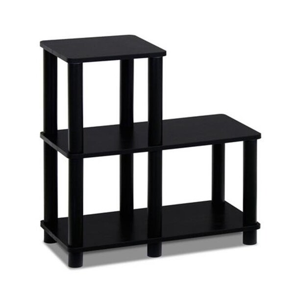 Furinno Furinno Turn-N-Tube Accent Decorative Shelf; Espresso & Black - 19.9 x 18.9 x 9.4 in. - 14032EX/BK