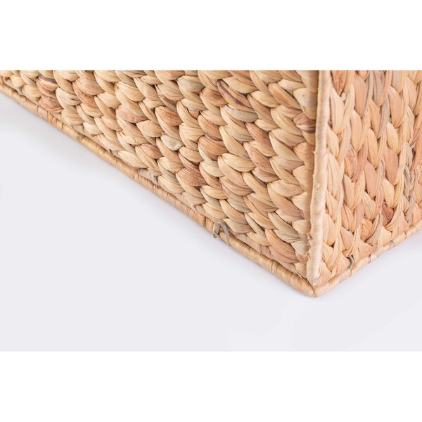 Vintiquewise Foldable Natural Water Hyacinth Storage Bin, Large - QI003545.L