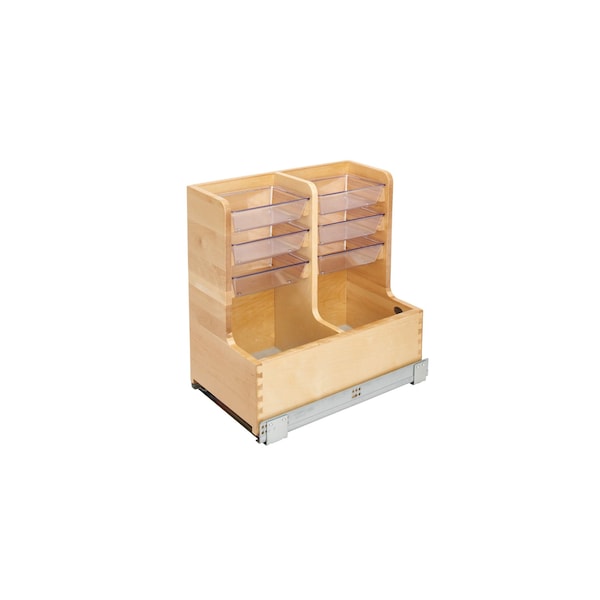 Rev-A-Shelf Maple Veneer, Light Brown, 11.66 in W, 18.87 in H, 18.75 in D, 18.75 in L, Light Brown - 441-15VSBSC-1